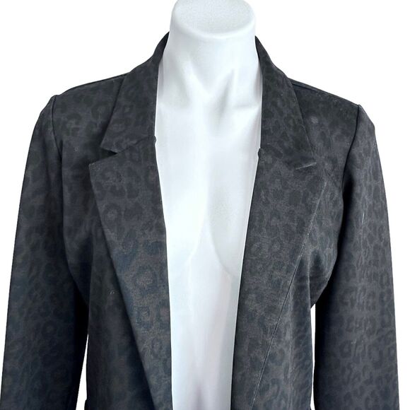Christian Siriano Blazer Leopard Animal Print Open Jacket Mob Wife Size Medium - Picture 5 of 12